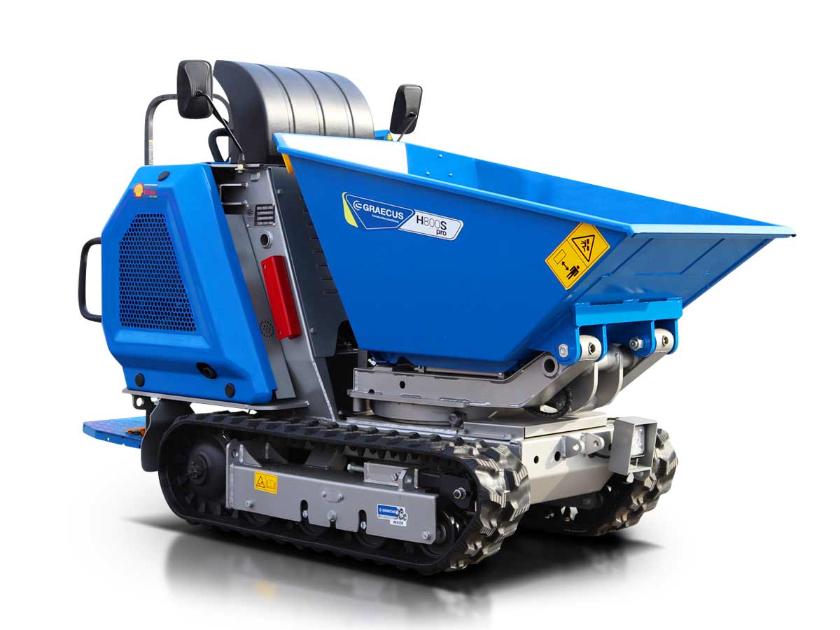 H800S PRO | KUBOTA | Ντάμπερ υδροστατικό με υδραυλική πλευρική εκκένωση, πλατφόρμα αναβάτη 800kg Diesel 